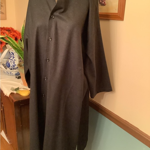 Awesome Eskandar 100% Wool Steel Gray Shirt Dress 0 - Picture 1 of 6